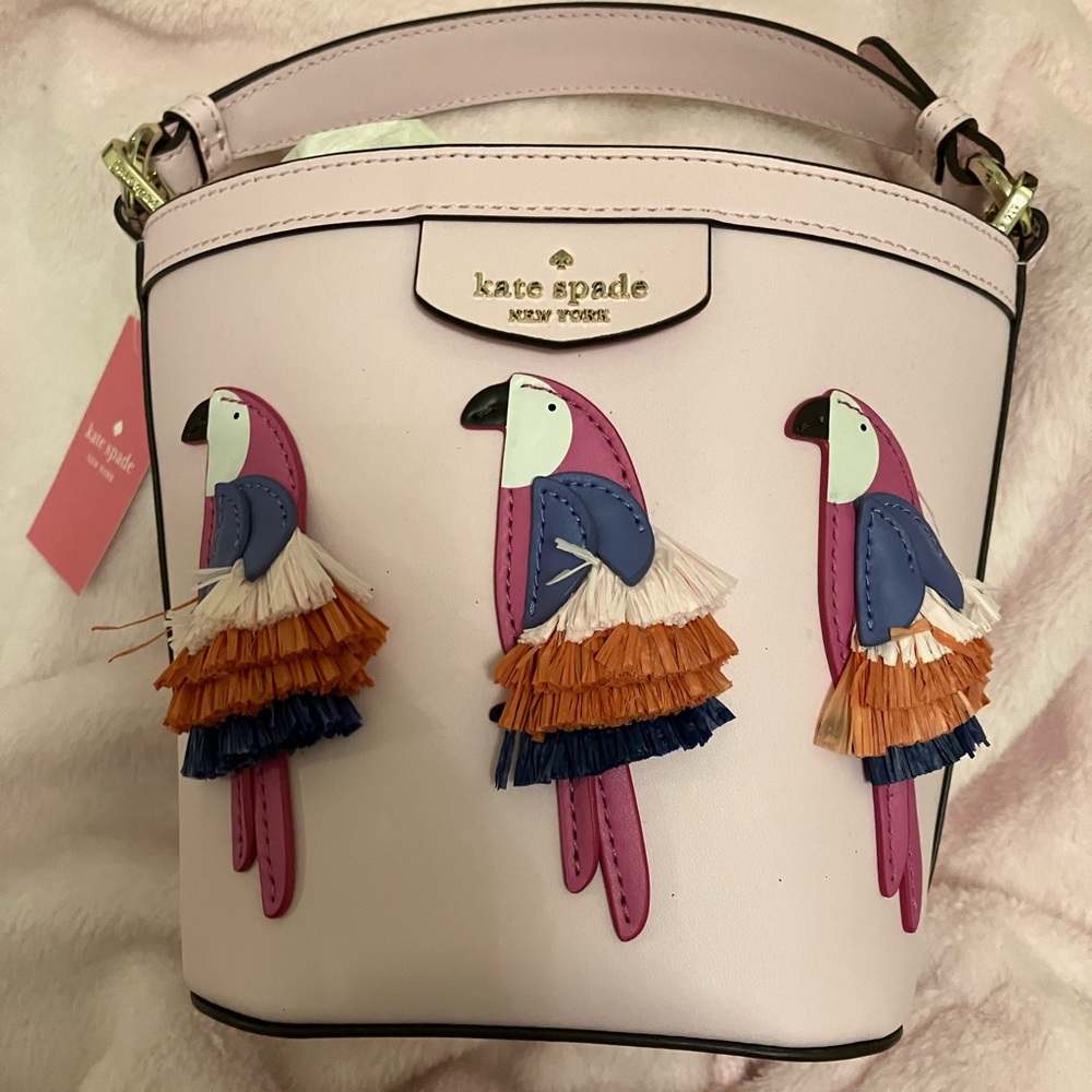 NWT Kate Spade Pippa Flock Bird Party Bag